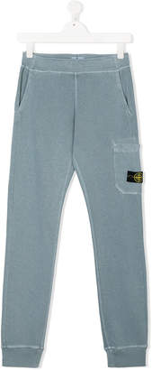 Stone Island Junior logo patch track trousers