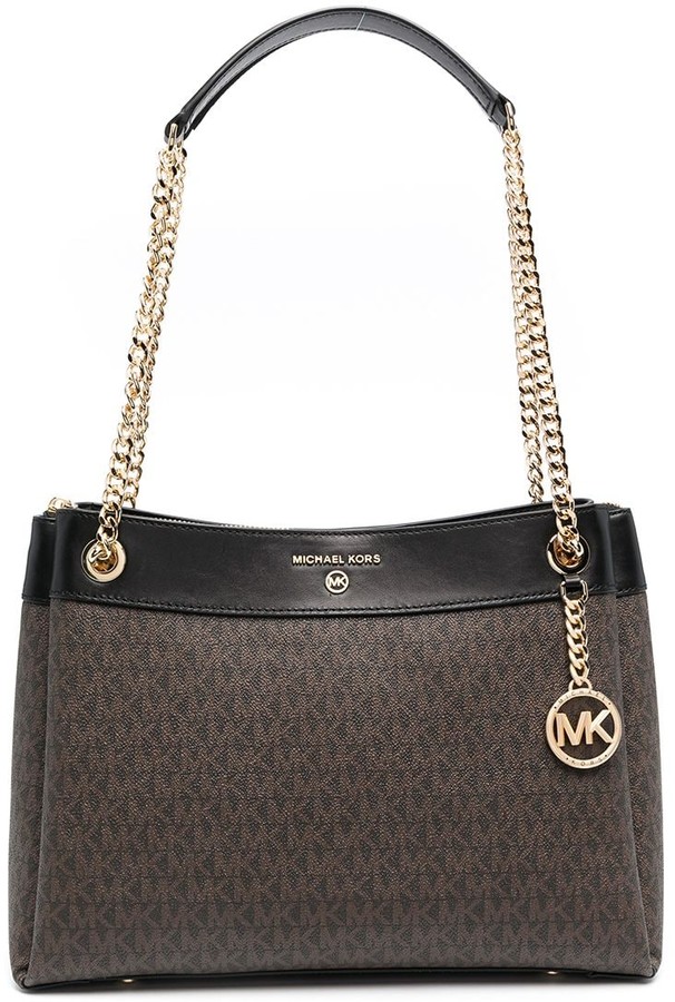 Michael Kors Collection Susan monogram print medium shoulder bag ...