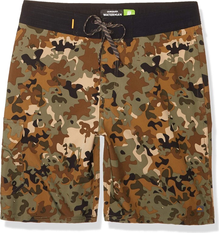 HailinED Mens Green Camouflage Camo Army Swim Trunks Casual Beach Shorts Graphic Board Shorts