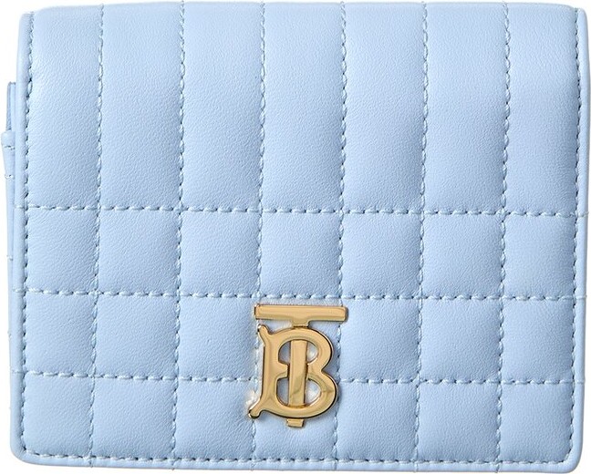Quilted Leather Lola Card Case in Pale Blue - Women | Burberry® Official