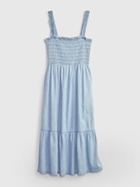 Thumbnail for your product : Gap 100% Organic Cotton Smocked Midi Tank Dress with Washwell