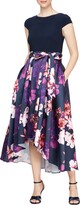 Thumbnail for your product : SL Fashions Floral Skirt Asymmetric Cocktail Dress