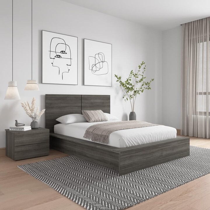 Nexera James 3-Piece Gray Oak Full Size Bedroom Set