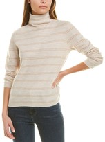 Thumbnail for your product : Vince Striped Fitted Cashmere Turtleneck