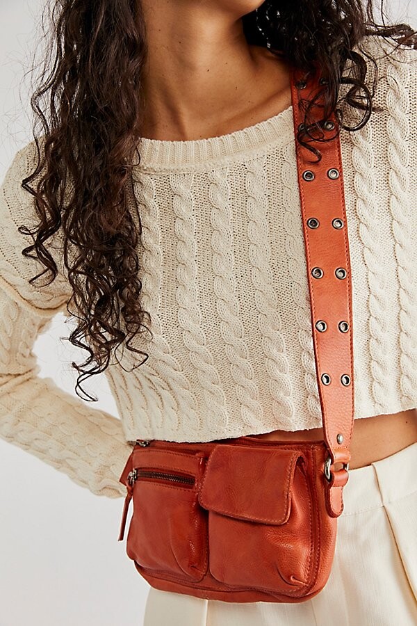 Free People Cody Suede Crossbody Purse - Women's Bags in Rusted