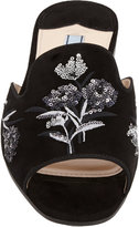 Thumbnail for your product : Prada Flat Embroidered Slide