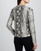 Thumbnail for your product : Grayse Snake-Print Jacket with Mezzo Grid