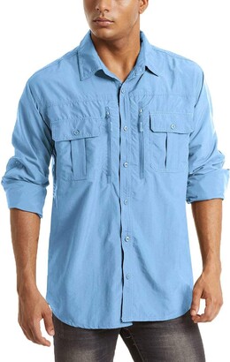 MAGCOMSEN Shirts for Men Long Sleeve Casual Work Shirts Mens