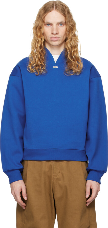 Ader Error Blue Product. 44 Sweatshirt - ShopStyle Half-Zip