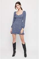 Thumbnail for your product : Dynamite Long Sleeve Sweetheart Dress Blue Cheetah