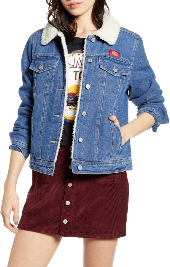 womens fur lined jean jacket