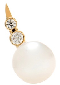 Sophie Bille Brahe Lulu Des Etoiles 14kt Gold Pearl And Diamond Left Single Earring