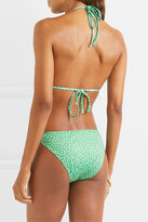 Thumbnail for your product : Rixo Lucia Floral-print Triangle Bikini - Green