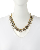 Thumbnail for your product : Emily and Ashley Greenbeads by Small Rhinestone Cluster Necklace, Neutral
