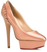 Thumbnail for your product : Charlotte Olympia 'Paloma' pumps - women - Silk/Leather - 37.5