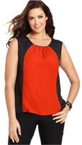 Thumbnail for your product : Jones New York Collection Plus Size Sleeveless Colorblocked Top