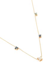 Thumbnail for your product : Xiao Wang 'Galaxy' diamond sapphire 18k gold necklace