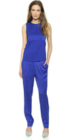 Thumbnail for your product : Alexander Wang T by Stretch Silk Twill Track Pants