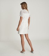 Thumbnail for your product : Reiss FREYDA LACE DETAILED MINI DRESS White