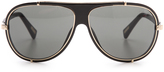 Thumbnail for your product : Lanvin Leather Detail Aviator Sunglasses