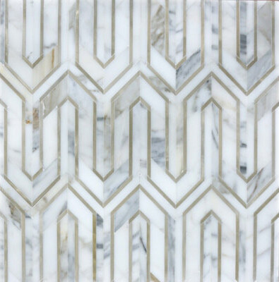 Tile & Top 6" x 10" Marble Novelty Mosaic Wall Tile