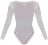 Thumbnail for your product : PrettyLittleThing Shape White Sheer Mesh Scoop Neck Bodysuit
