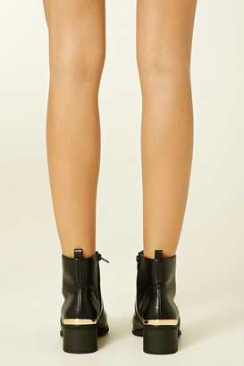 Forever 21 FOREVER 21+ Metal-Trim Booties