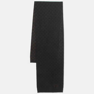 Louis Vuitton Men Scarves Beige Dark brown Satin ref.246703 - Joli