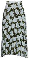 Thumbnail for your product : Off-White Floral Plisse Silk Skirt