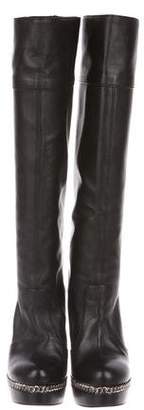 Bruno Magli Leather Knee Boots