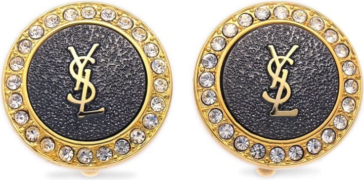 2000s CC rhinestone-embellished earrings