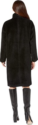 Eileen Fisher Stand Collar Knee Length Coat