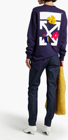 Thumbnail for your product : Off-White Appliqued printed French cotton-terry sweatshirt