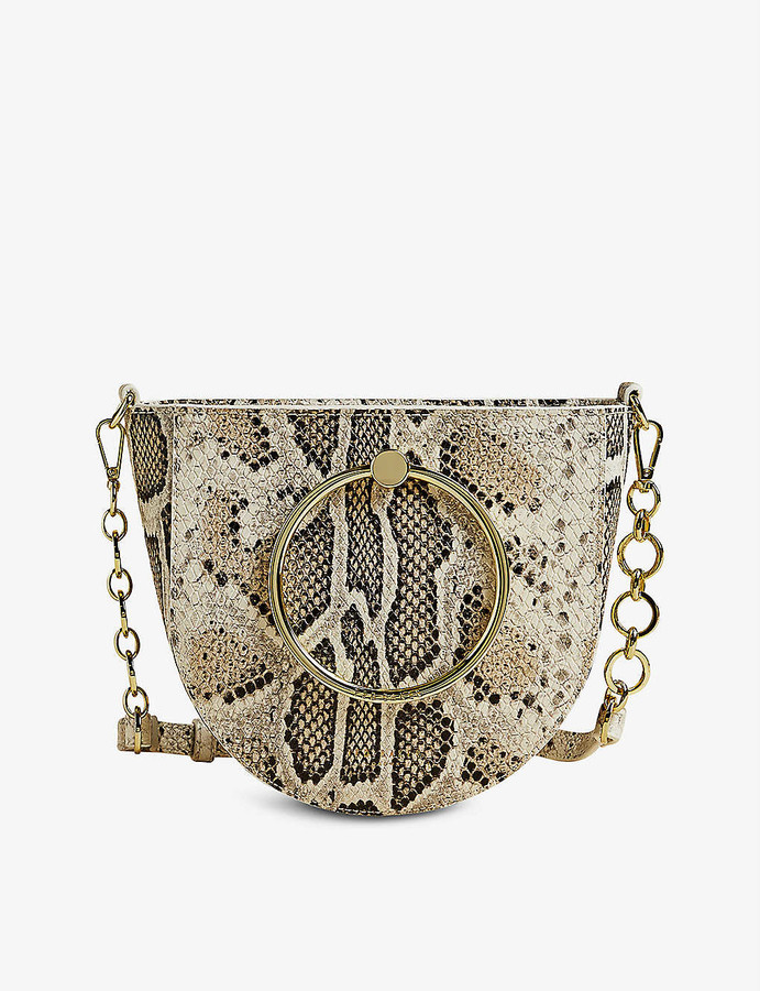 Ted Baker Nitza snake-embossed leather crossbody bag - ShopStyle