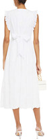 Thumbnail for your product : Kate Spade Embroidered Ruffled Organza Midi Dress