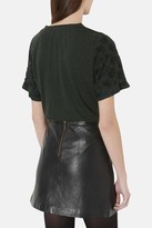 Thumbnail for your product : Topshop Embellished Sleeve Jersey Tee