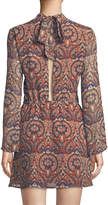 Thumbnail for your product : Cupcakes And Cashmere Malory Printed Tie-Back Short Dress