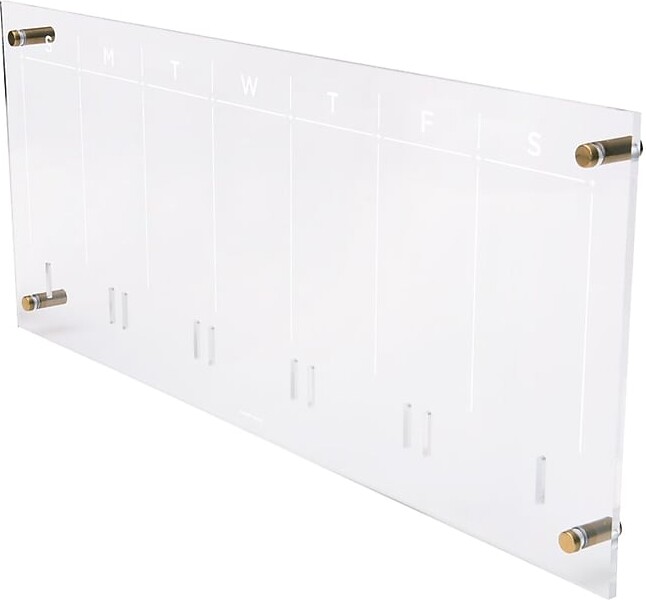 Russell + Hazel Russell+Hazel Acrylic Bloc Collection Weekly Wall Calendar, Clear/Gold Acrylic (44623)