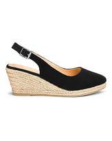Thumbnail for your product : Jd Williams Slingback Wedge Espadrilles EEE Fit