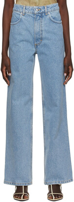 Eckhaus Latta Blue Wide-Leg Jeans - ShopStyle