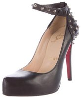 Thumbnail for your product : Christian Louboutin Leather Spiked Mad Pumps