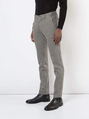 Tom Rebl striped skinny trousers