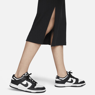 Nike Women's Sportswear High-Waisted Ribbed Jersey Skirt in Black -  ShopStyle