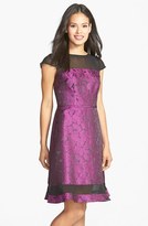 Thumbnail for your product : Adrianna Papell Illusion Jacquard Fit & Flare Dress (Regular & Petite)
