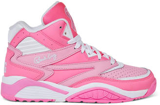 Patrick Ewing (Kids Boys) Pink & White Sport Lite High-Top Sneakers