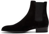 Thumbnail for your product : Saint Laurent Black Suede Wyatt Chelsea Boots