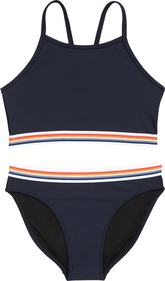 Buy Moon Tree Girls Two Piece Bikini Swimsuits Rainbow Striped Bathing Suit  Swim Suit 8T at