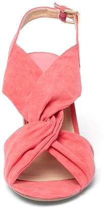 Wide Fit Pink ‘Simba’ Knot Heel Sandals
