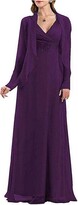 Thumbnail for your product : Botong Women's 3 PC Lavender Lace Bodice Chiffon Outfit Pants Suits for Mother of The Bride Plus Size Evening Gowns Lavender UK20