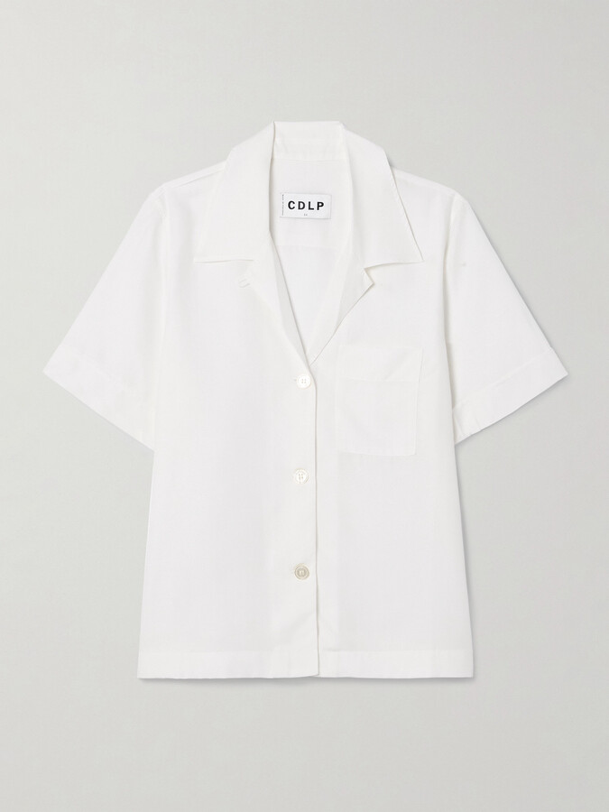 CDLP Lyocell Pajama Shirt - White